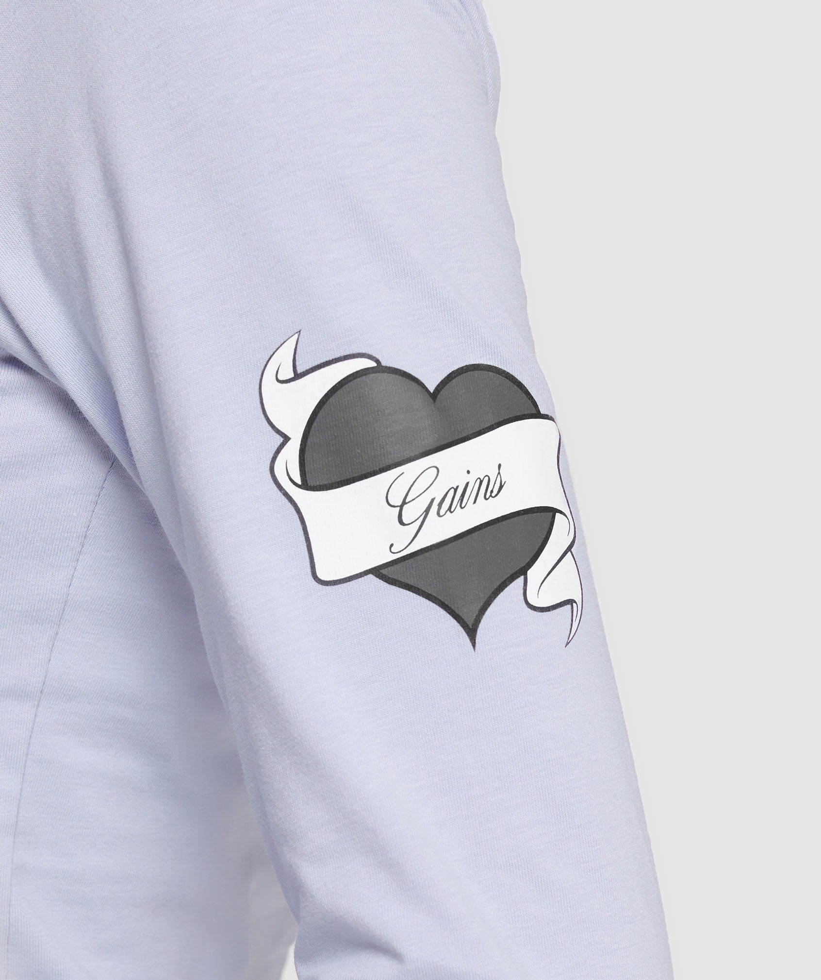 Tattoo Midi Long Sleeve T-Shirt - Silver Lilac