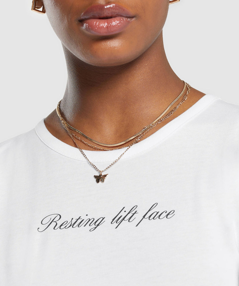 Tattoo Midi Long Sleeve T-Shirt - White