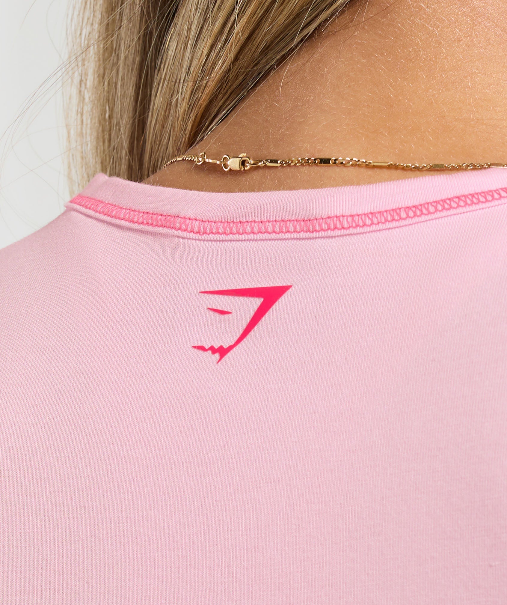 Your Plate or Mine Baby Tee - Dolly Pink