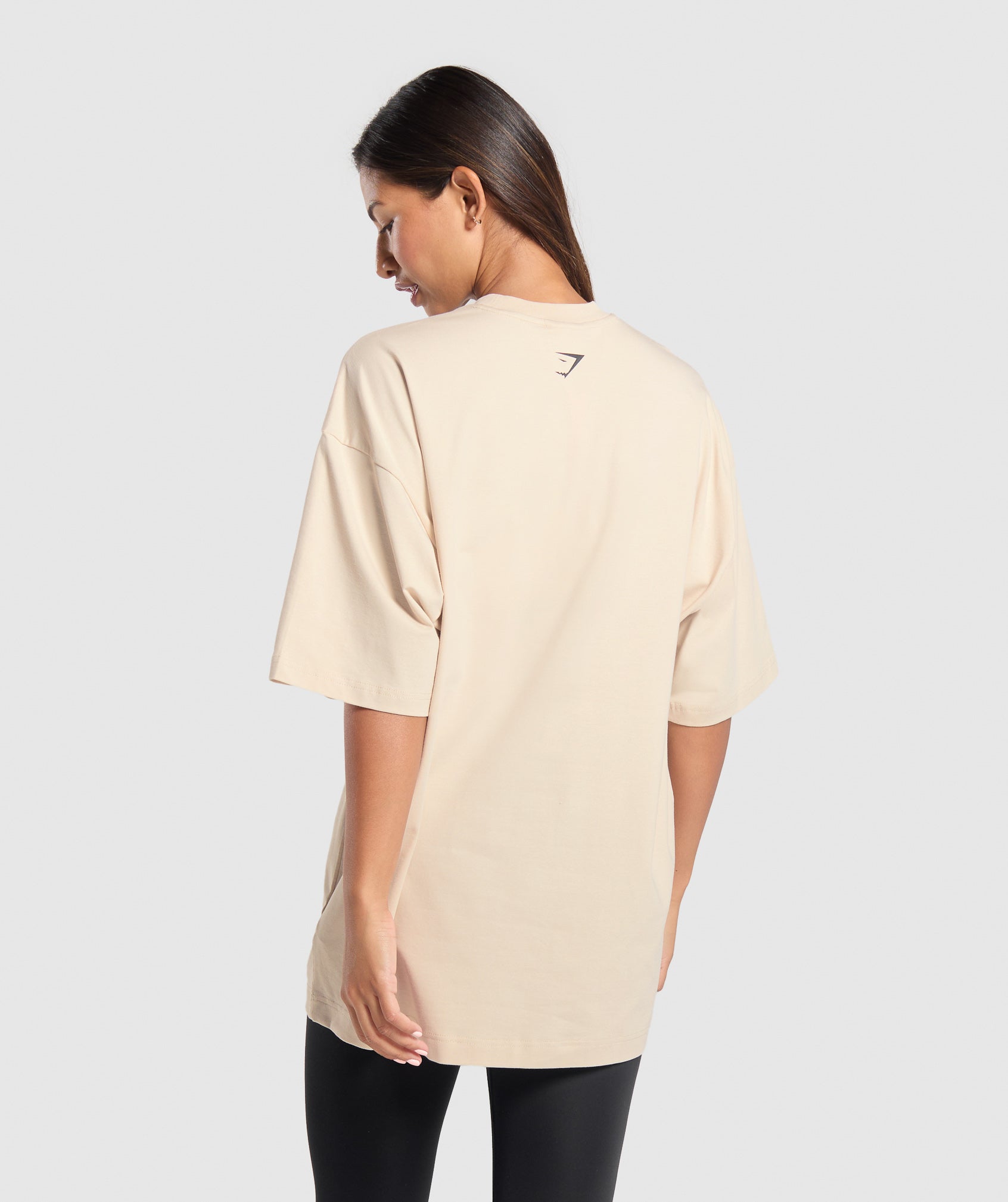 Elevate Chain Oversized T-Shirt - Cream Beige
