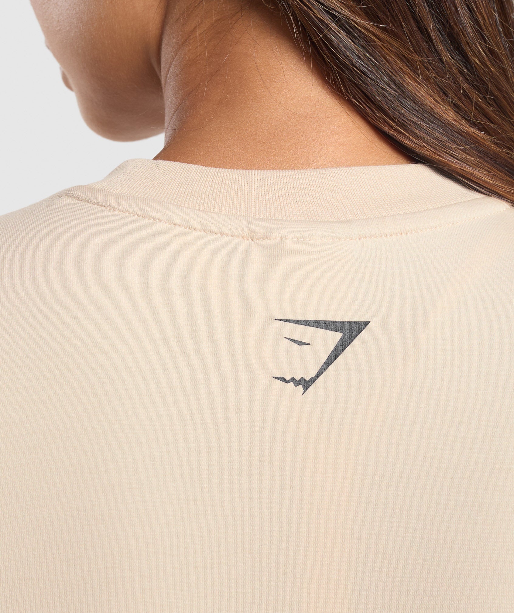 Elevate Chain Oversized T-Shirt - Cream Beige