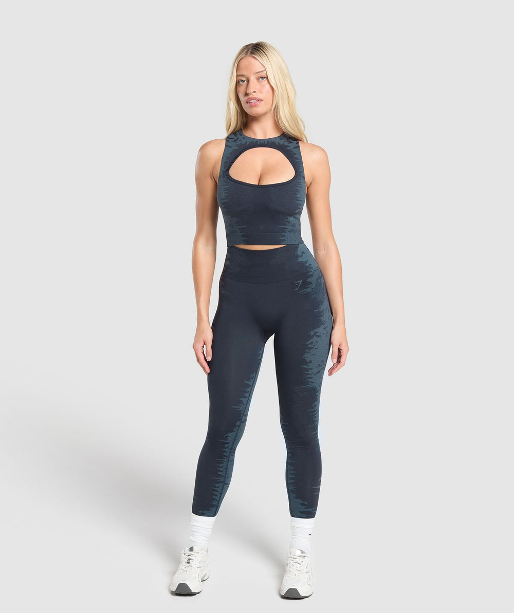 Caged Seamless Tank With Shelf - Heavy Blue/Iron Blue