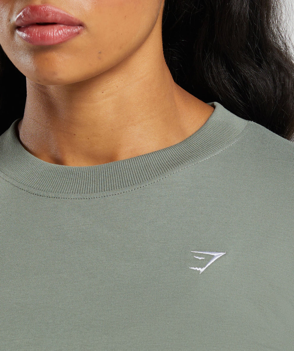 Lifting Long Sleeve Crop Top - Unit Green
