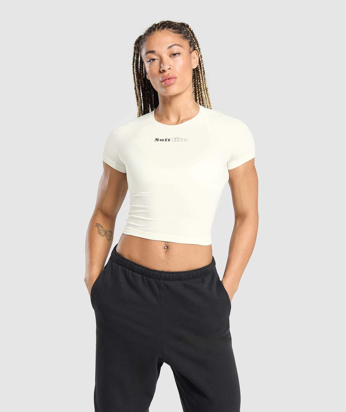 Soft Life Baby Tee - Soft White