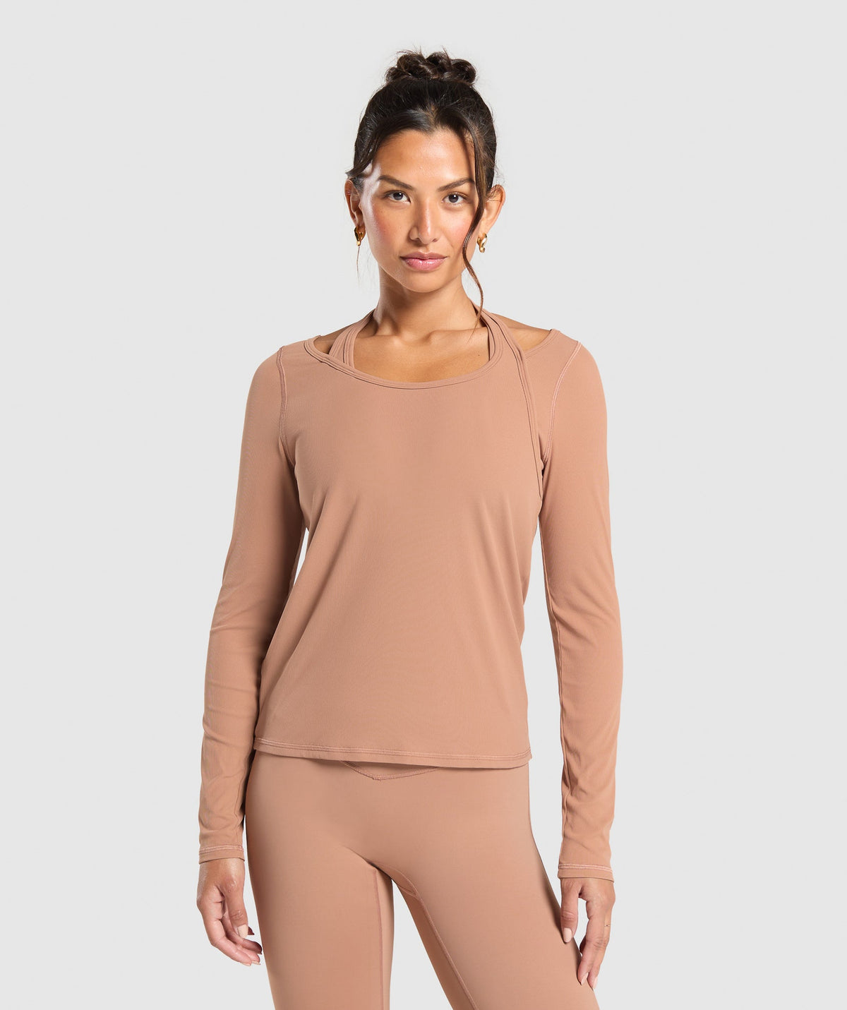 Elevate Long Sleeve Top - Autumn Brown