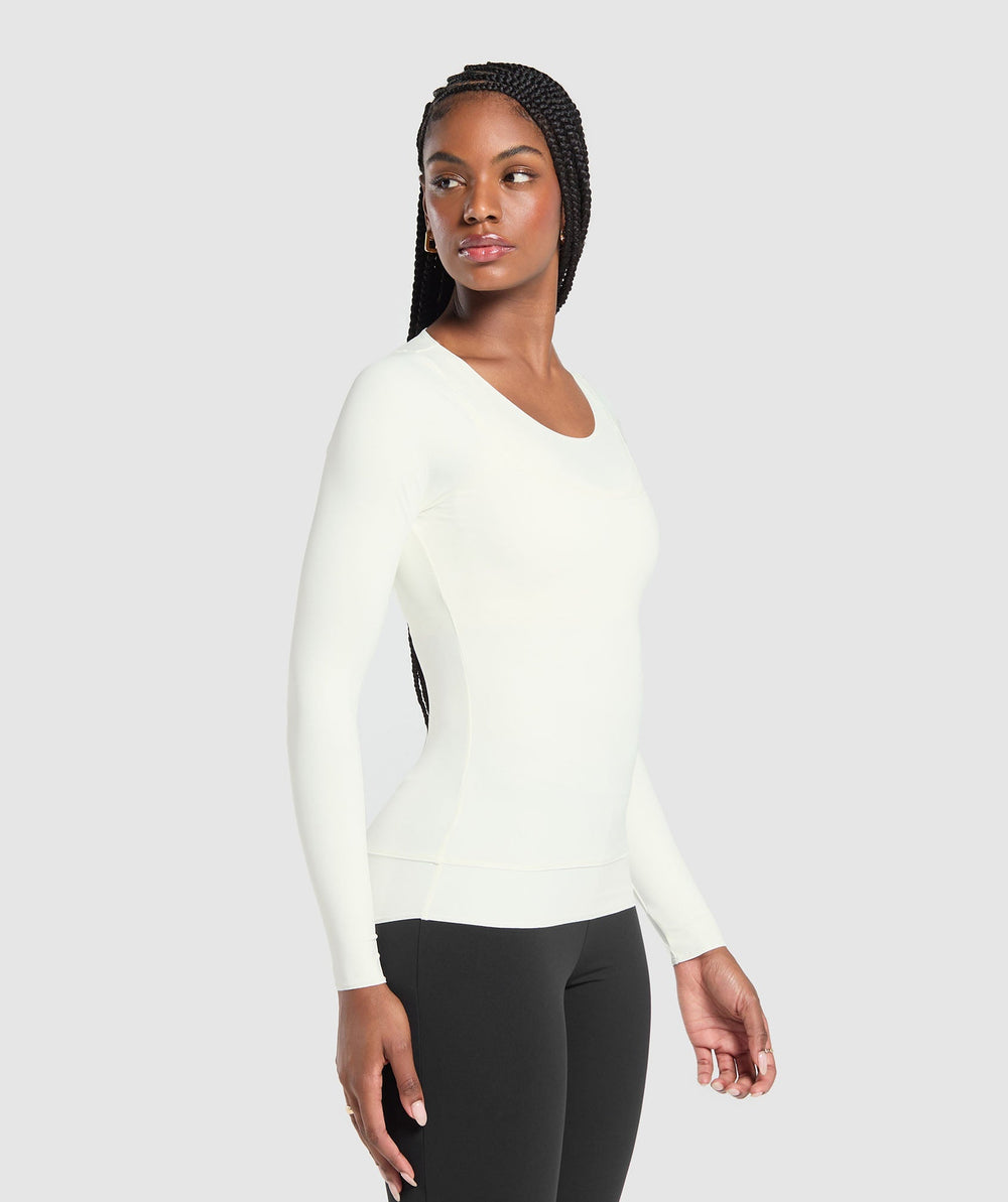 Rest Day Luxe Long Sleeve Top - Soft White