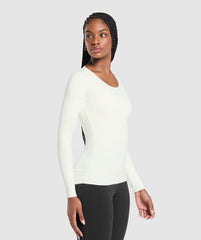 Rest Day Luxe Long Sleeve Top - Soft White