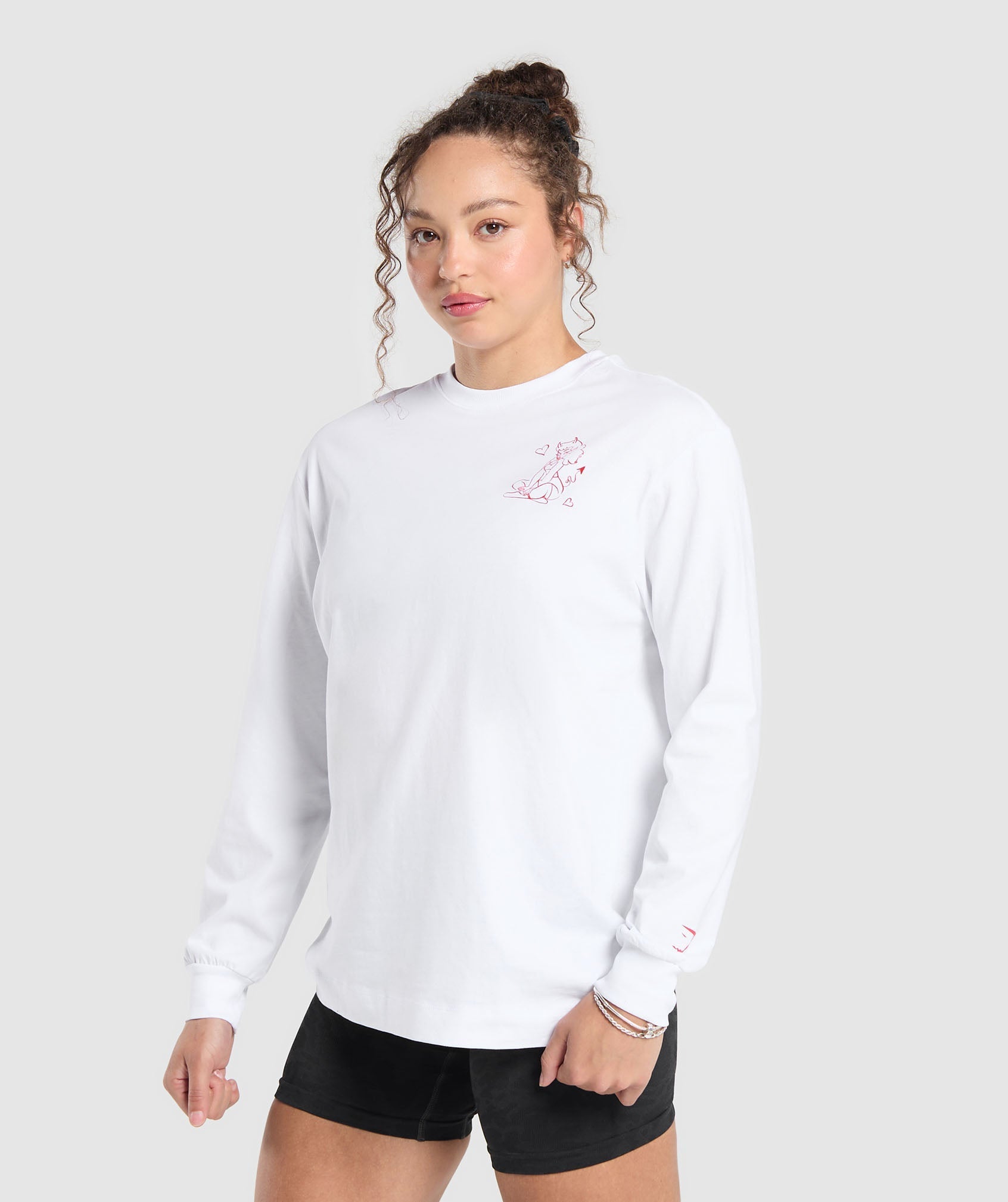 I Love Squats Long Sleeve Skater - White