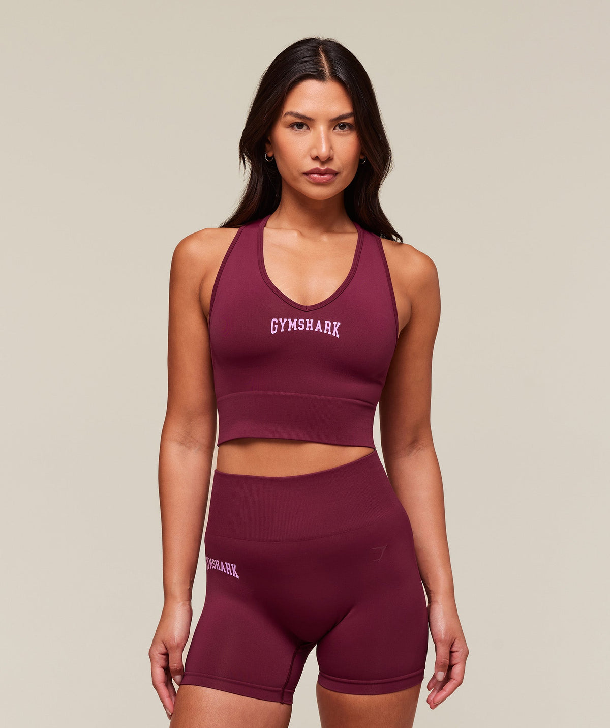 Everyday Seamless Graphic Crop Tank - Strong Pink