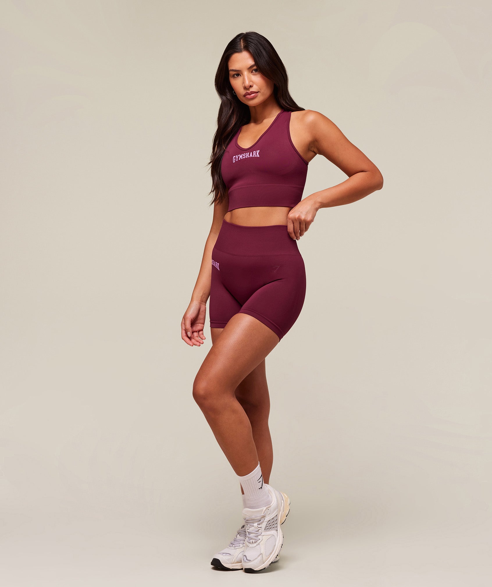Everyday Seamless Graphic Crop Tank - Strong Pink