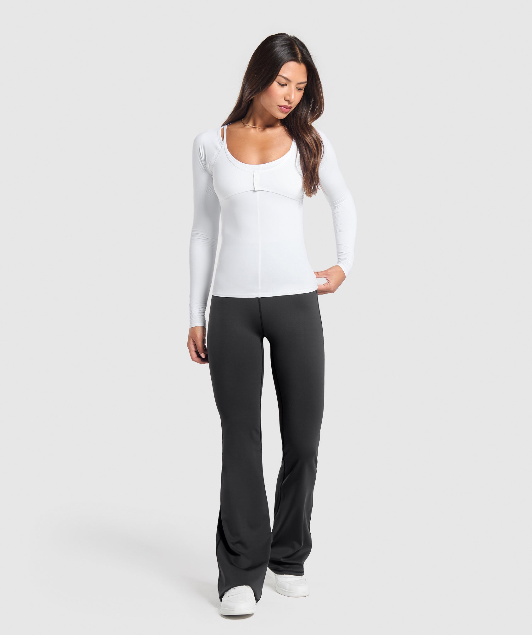 Rest Day Buttery Soft Long Sleeve Top - White