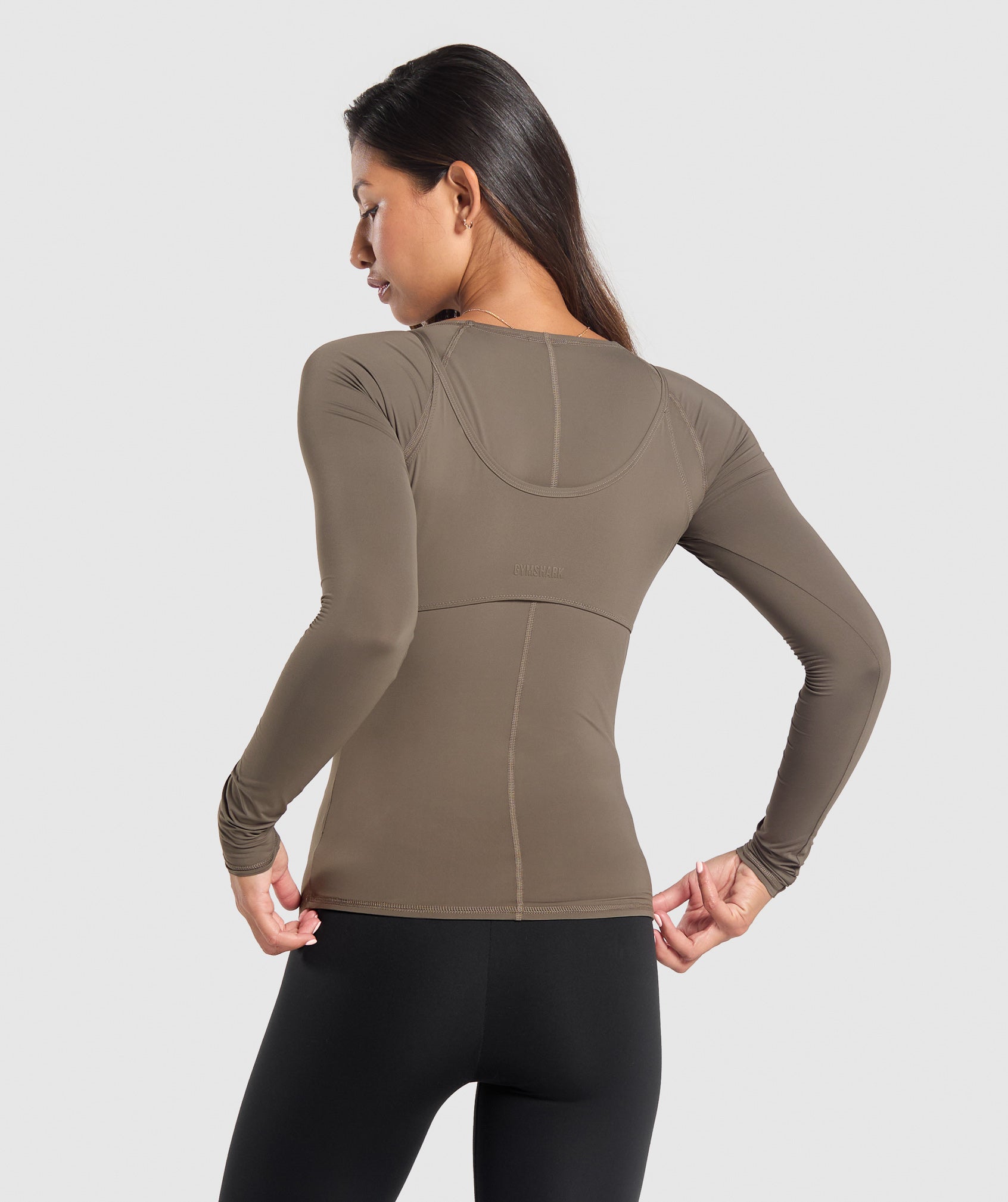 Rest Day Buttery Soft Long Sleeve Top - Camo Brown