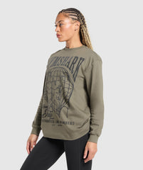 Strength In Numbers Long Sleeve Top - Base Green