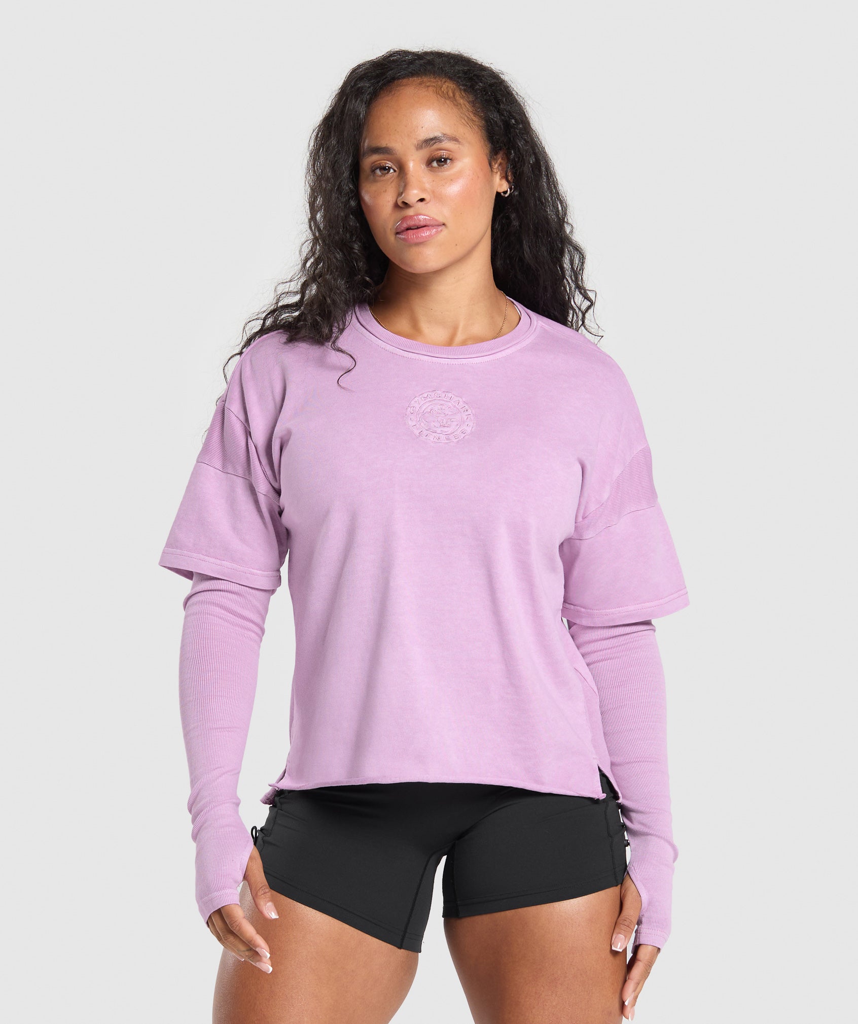 Premium Legacy Washed 2-in-1 Long Sleeve - Warm Lilac