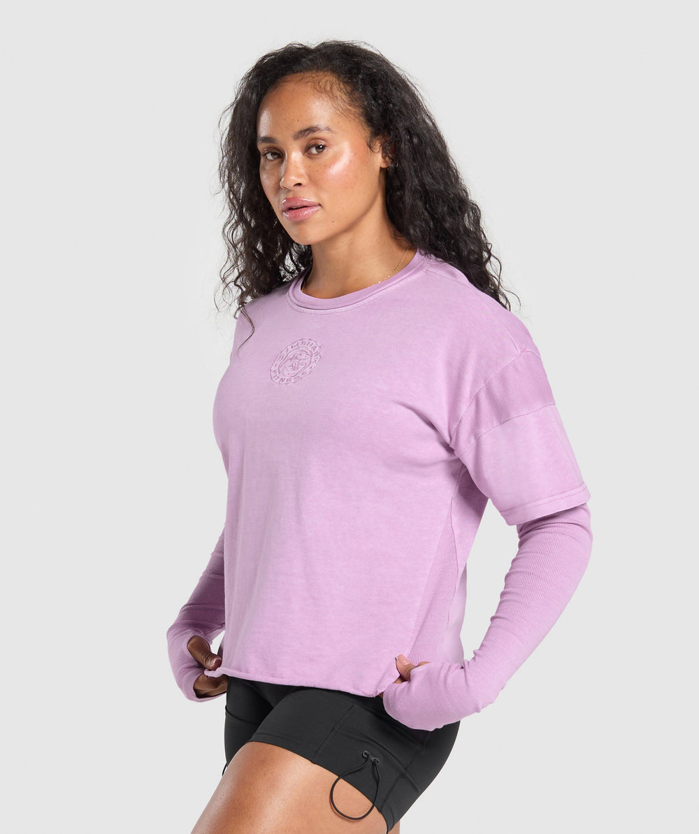 Premium Legacy Washed 2-in-1 Long Sleeve - Warm Lilac
