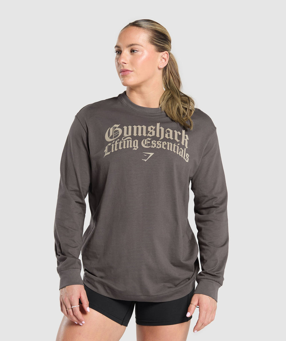Lifting Essentials Long Sleeve Top - Greyed Purple