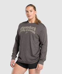Lifting Essentials Long Sleeve Top - Greyed Purple