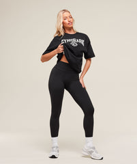 Collegiate Graphic T-Shirt - Black