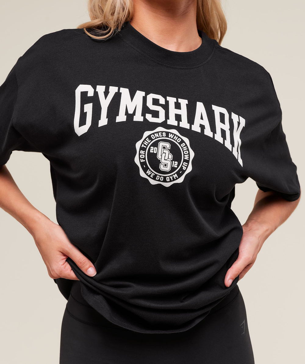 Collegiate Graphic T-Shirt - Black