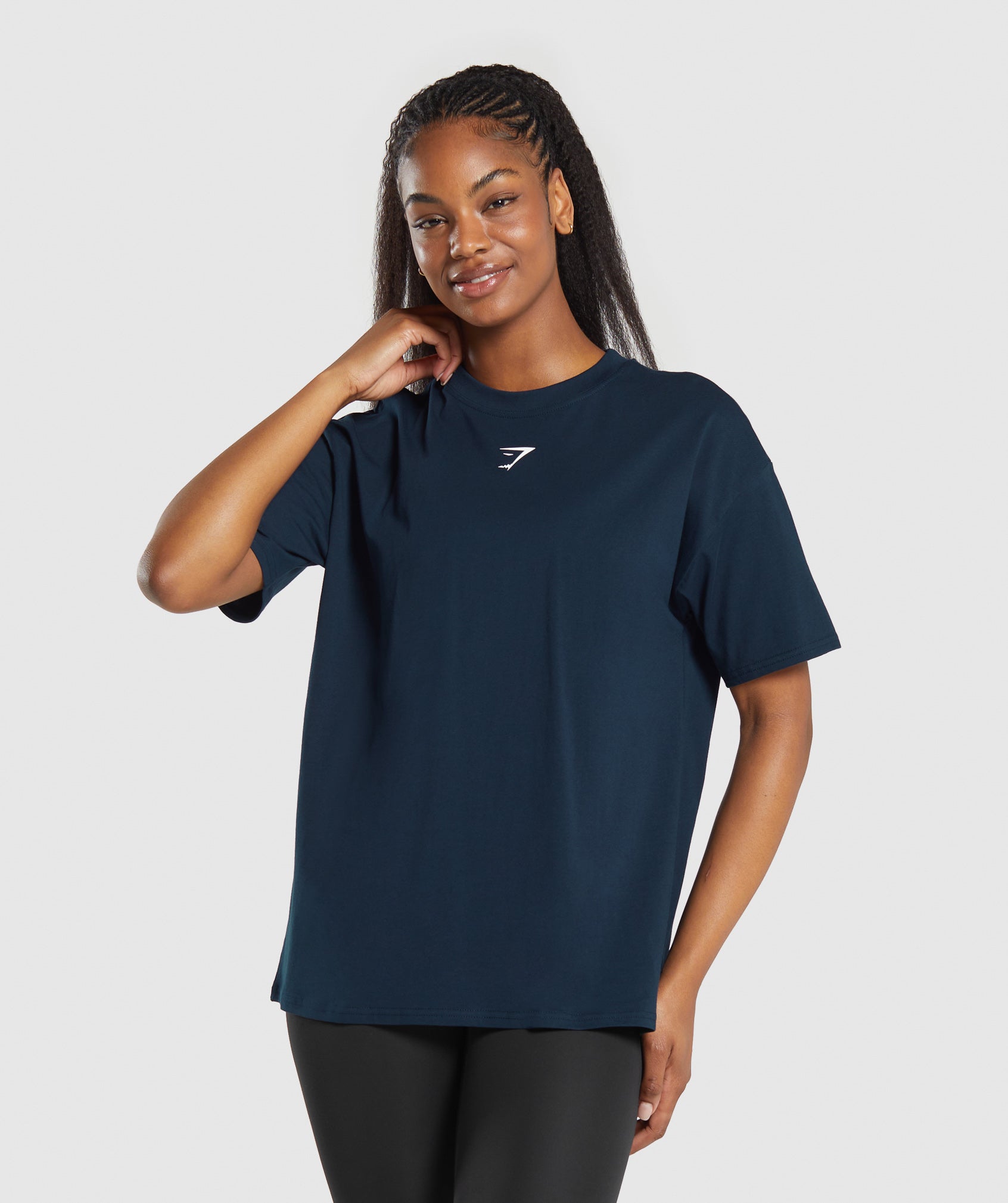 Fraction Oversized T-Shirt - Navy