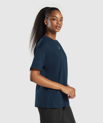 Fraction Oversized T-Shirt - Navy