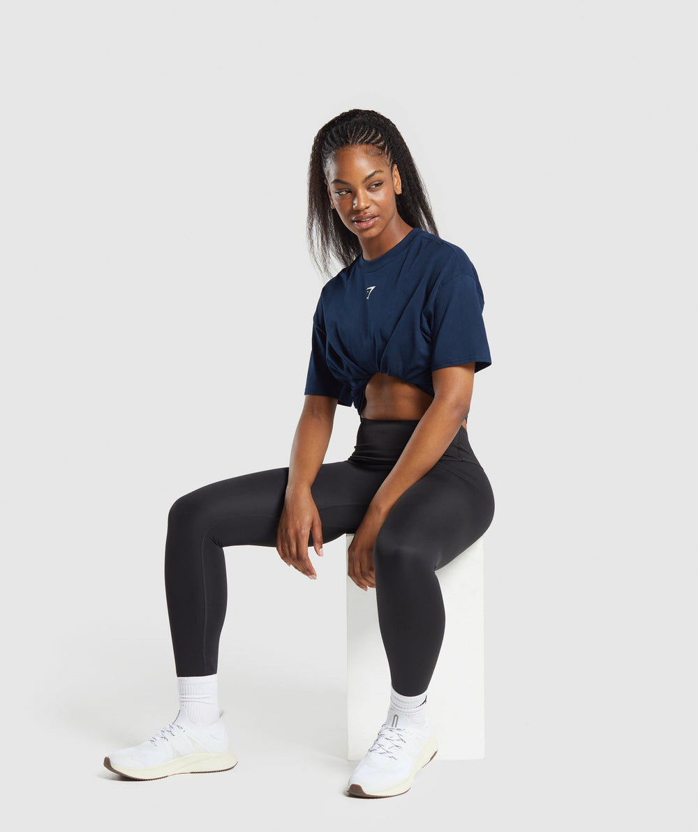 Fraction Oversized T-Shirt - Navy