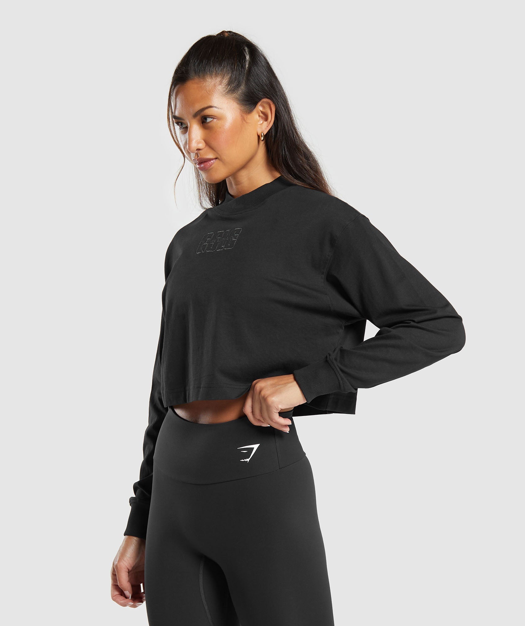 Outline Oversized Top - Black