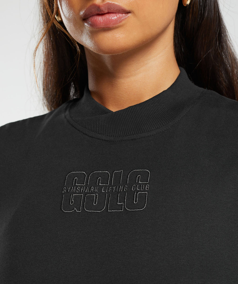 Outline Oversized Top - Black