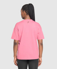 Block Oversized T-Shirt - Sunset Pink