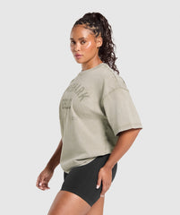 GSLC Graphic Oversized T-Shirt - Brown