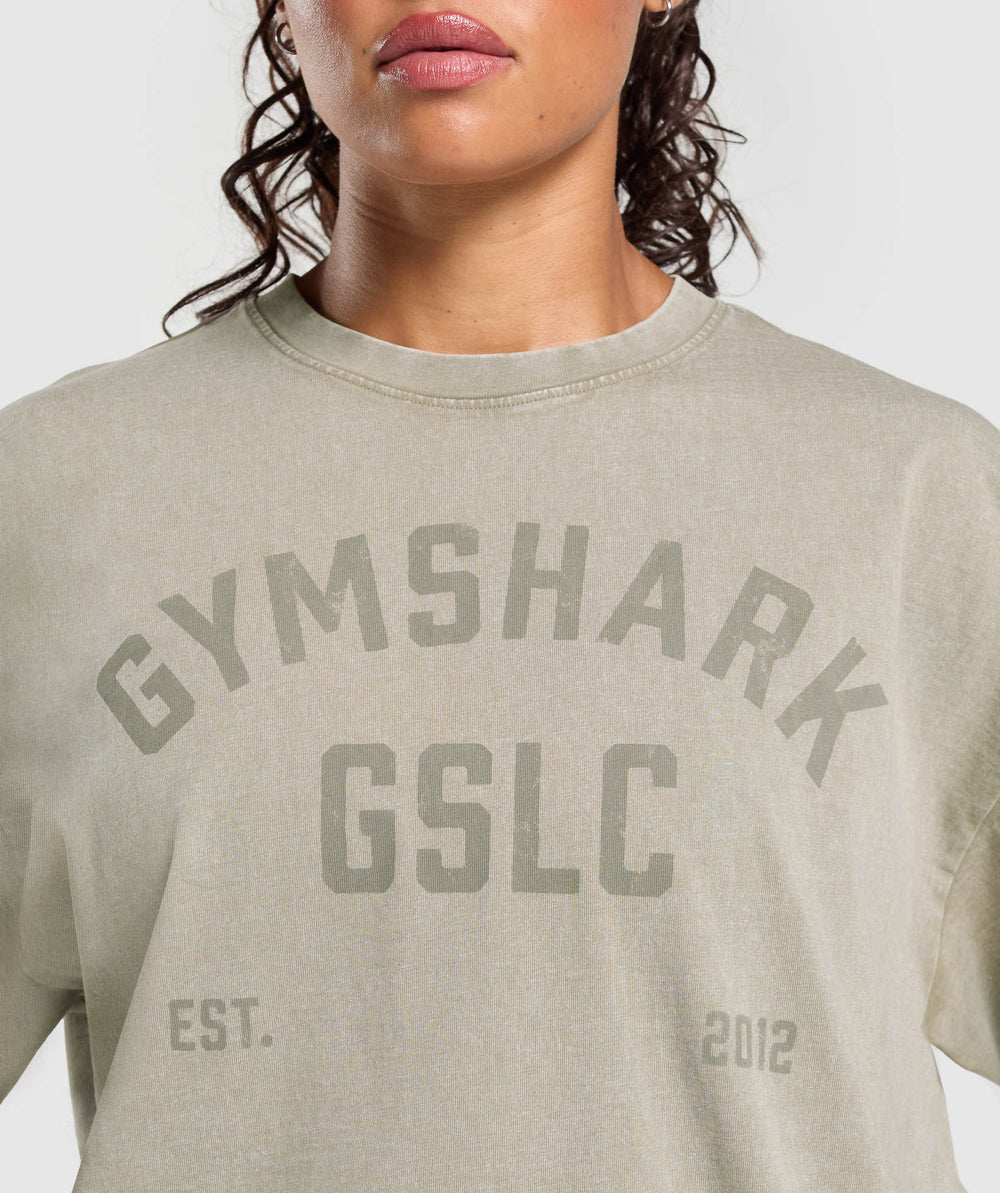 GSLC Graphic Oversized T-Shirt - Brown