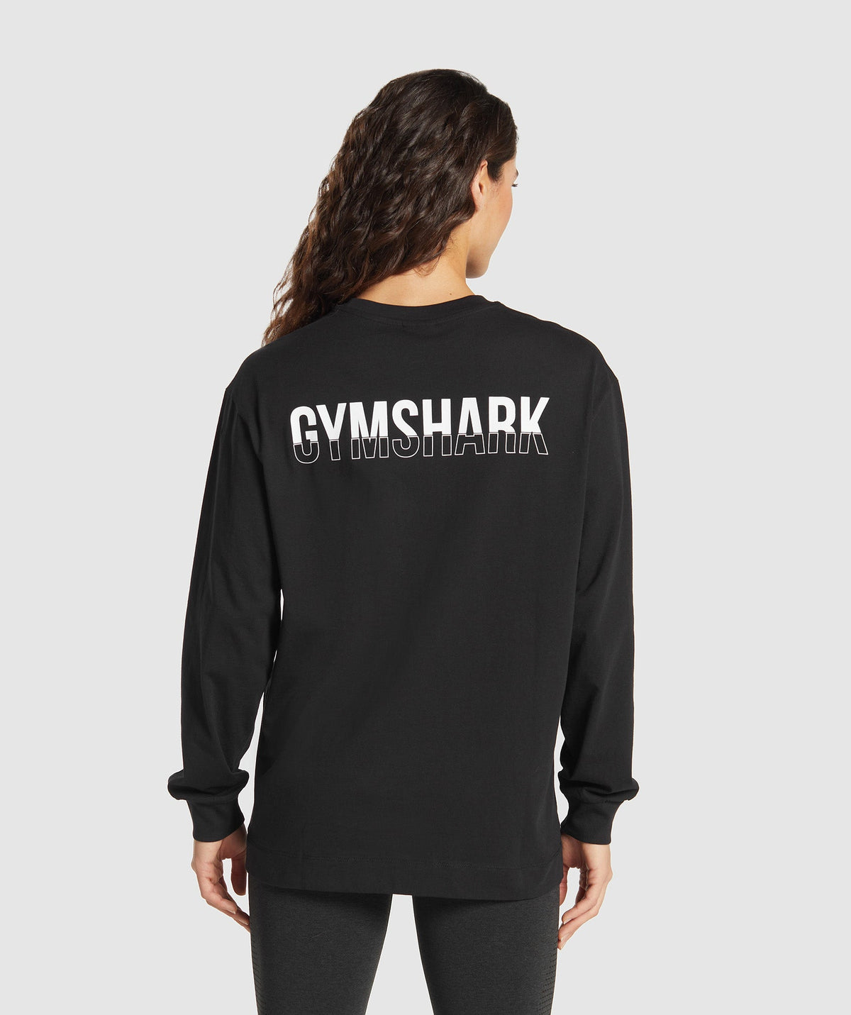 Fraction Long Sleeve T-Shirt - Black/White