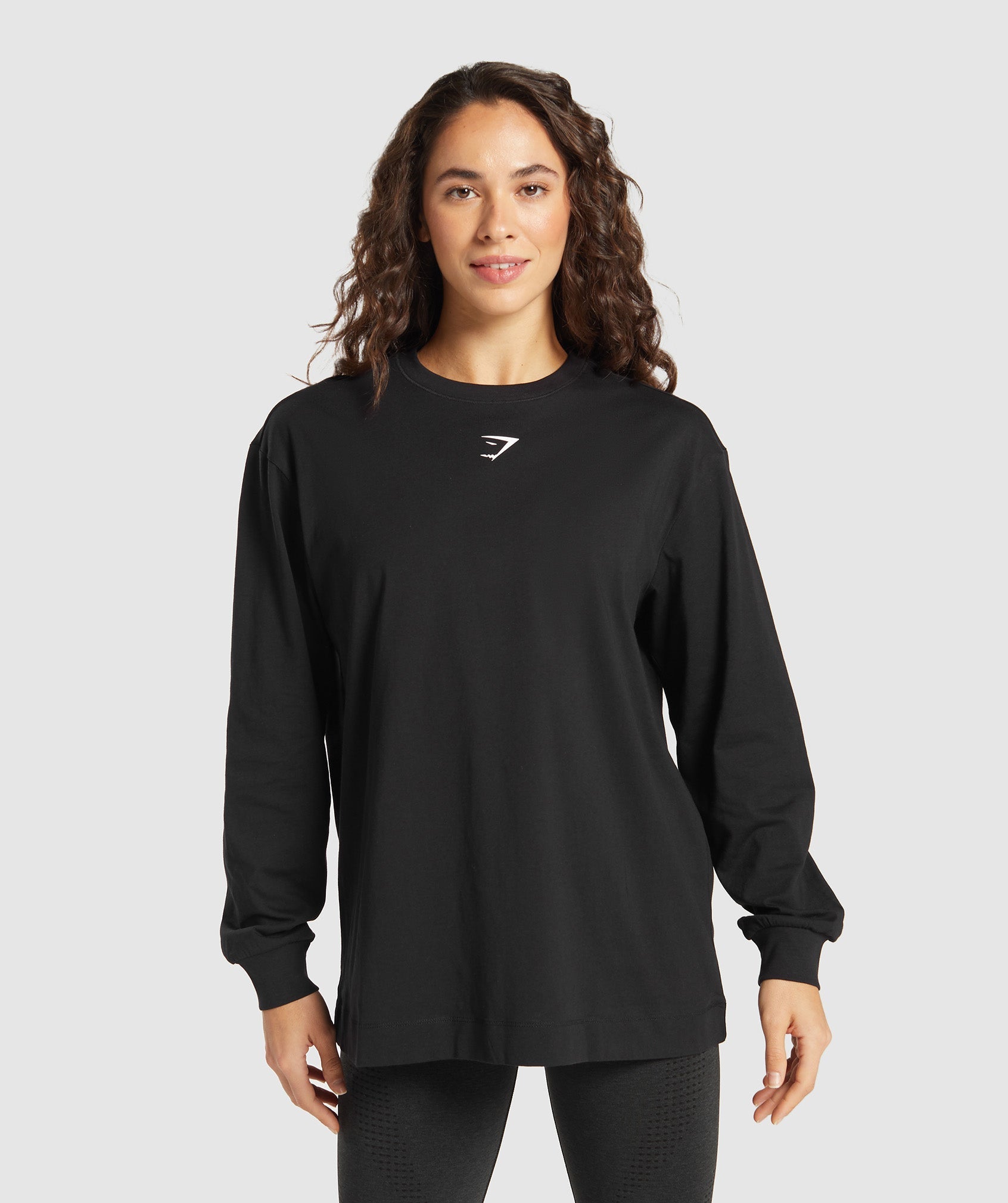 Fraction Long Sleeve T-Shirt - Black/White