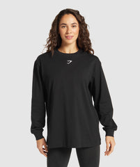 Fraction Long Sleeve T-Shirt - Black/White