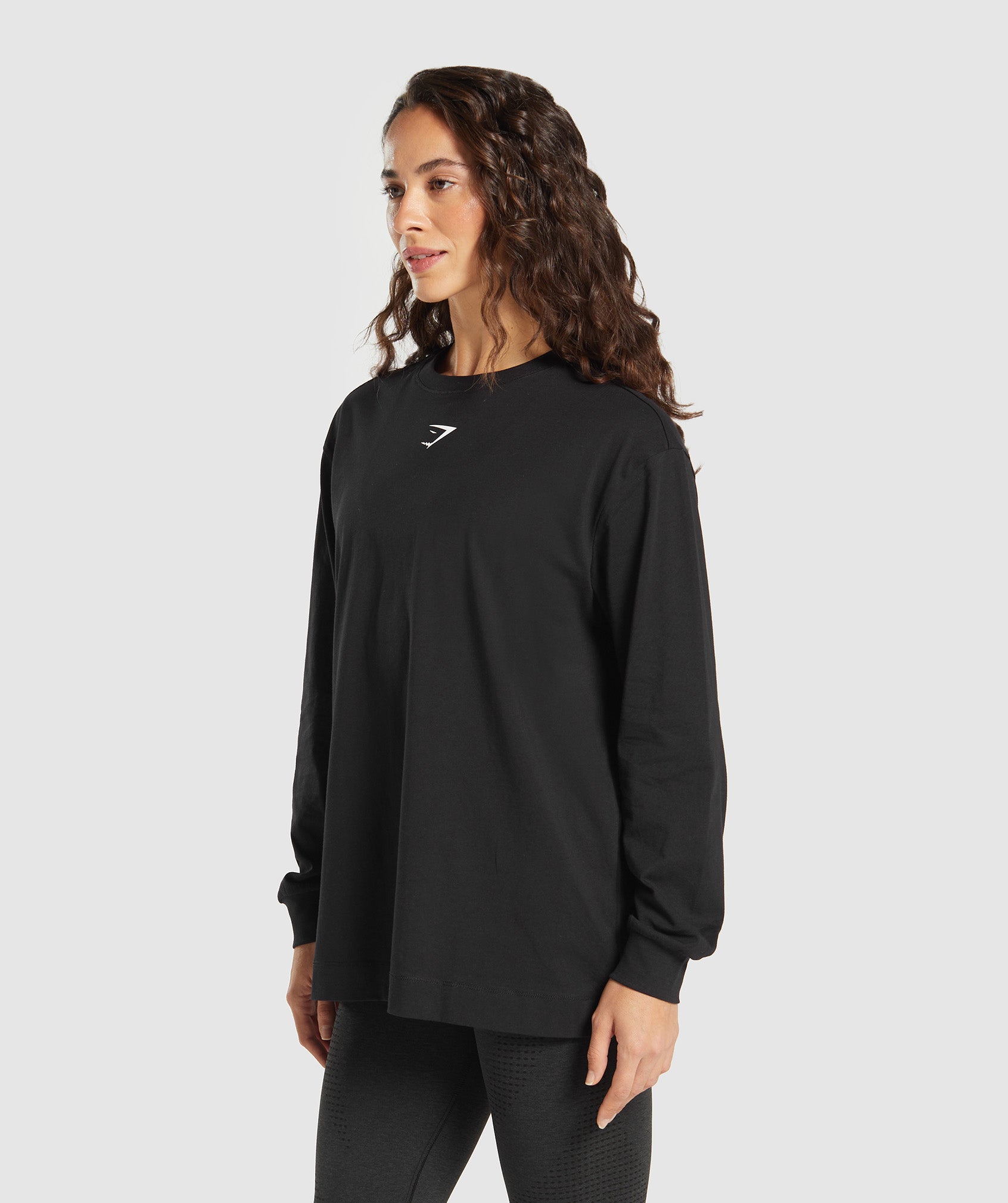 Fraction Long Sleeve T-Shirt - Black/White