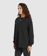 Fraction Long Sleeve T-Shirt - Black/White