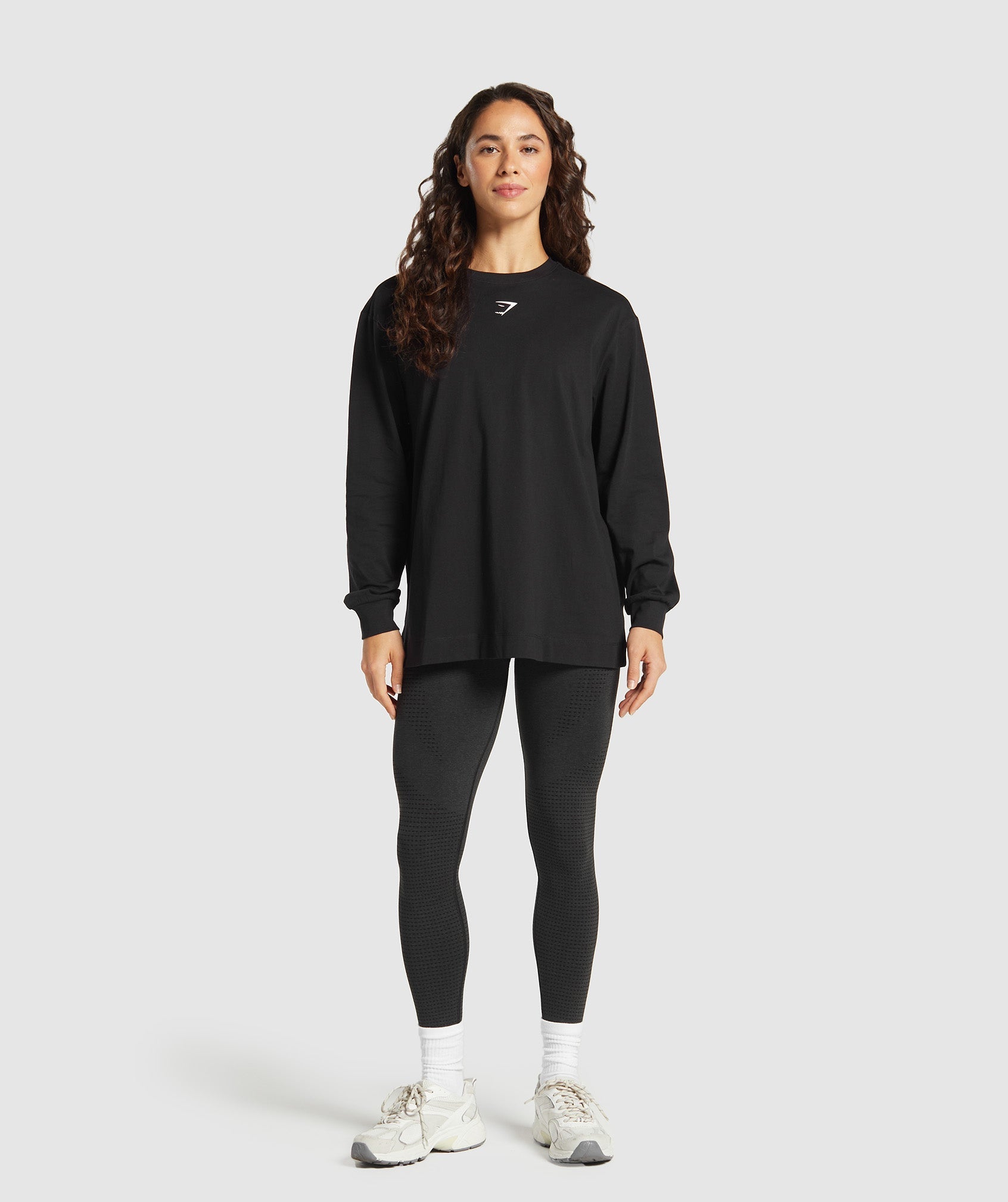 Fraction Long Sleeve T-Shirt - Black/White