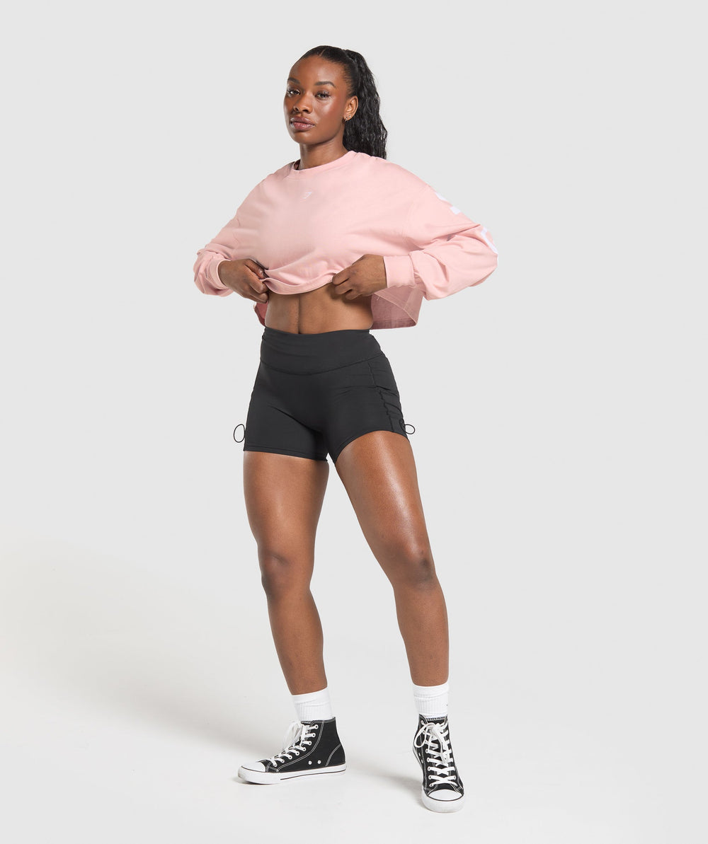 Wordmark Graphic Long Sleeve Top - Lift Pink