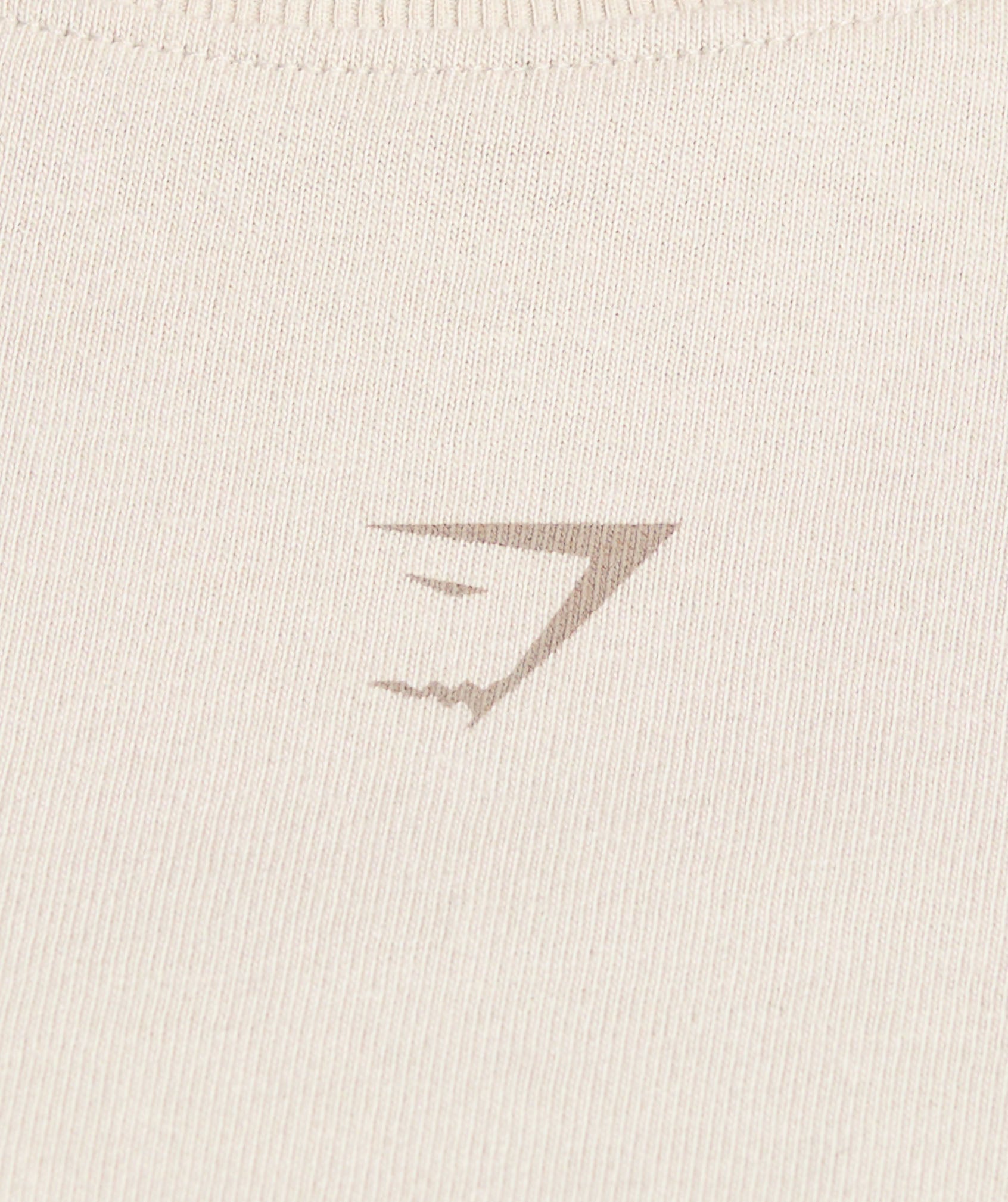Wordmark Graphic Long Sleeve Top - Pebble Grey