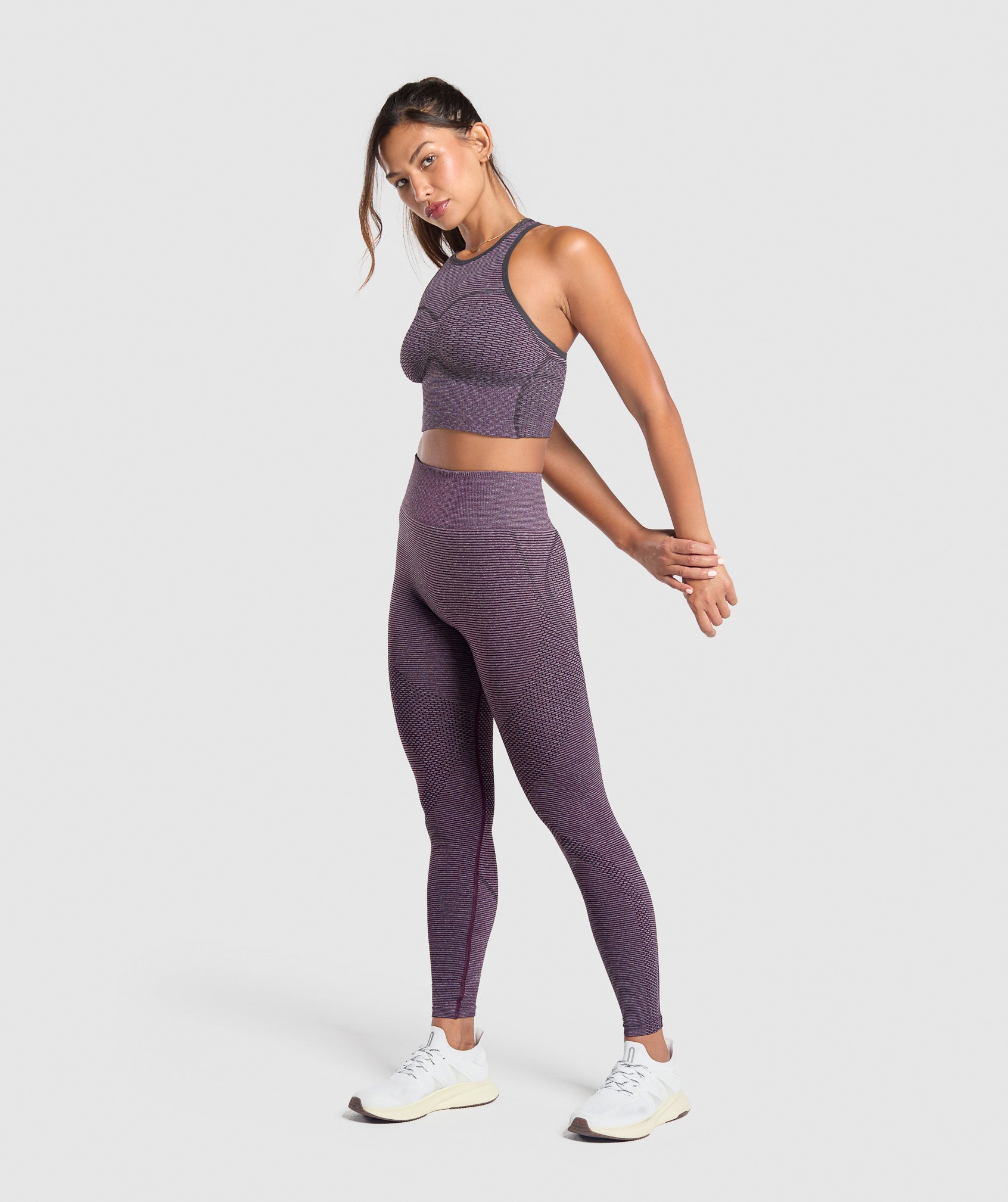 Sport Seamless Cropped Tank - Magenta Purple/Dolly Pink