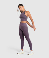 Sport Seamless Cropped Tank - Magenta Purple/Dolly Pink
