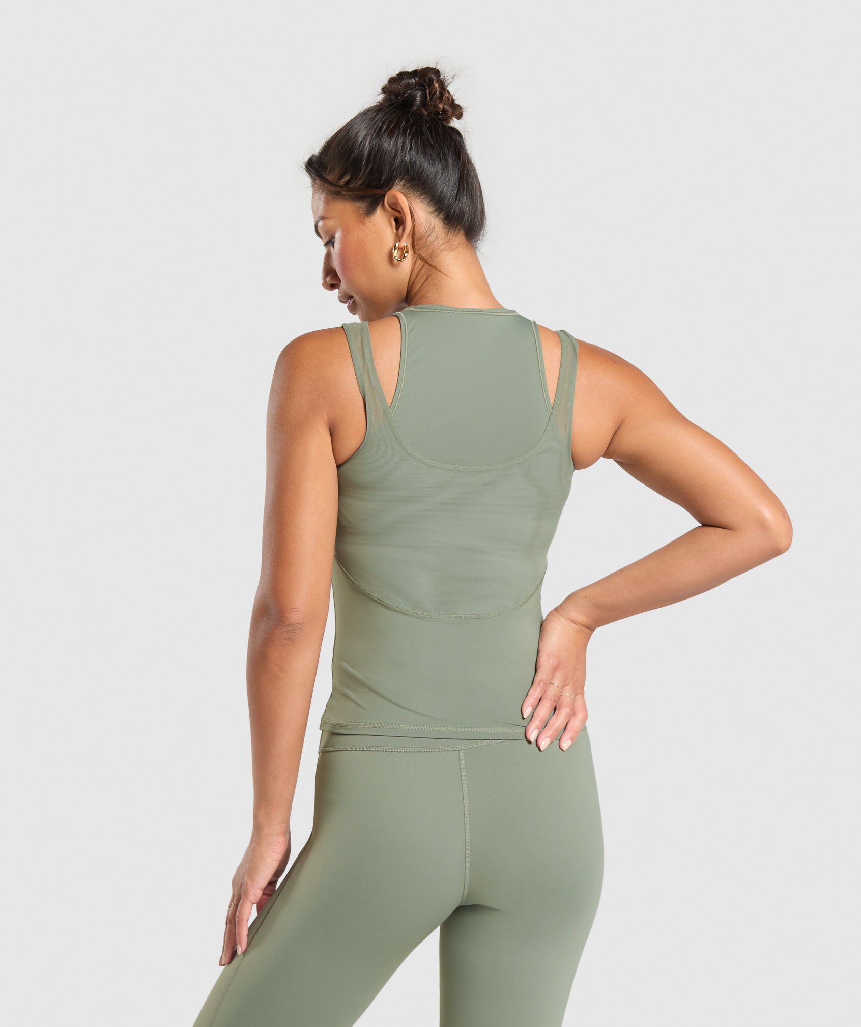 Elevate Tank With Shelf - Unit Green