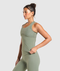 Elevate Tank With Shelf - Unit Green