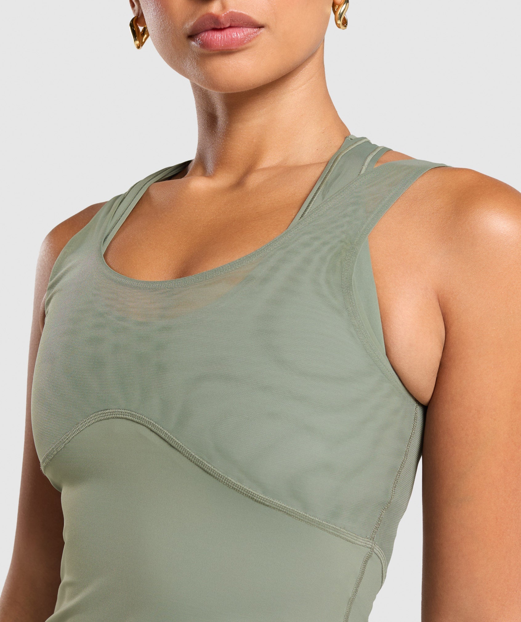 Elevate Tank With Shelf - Unit Green
