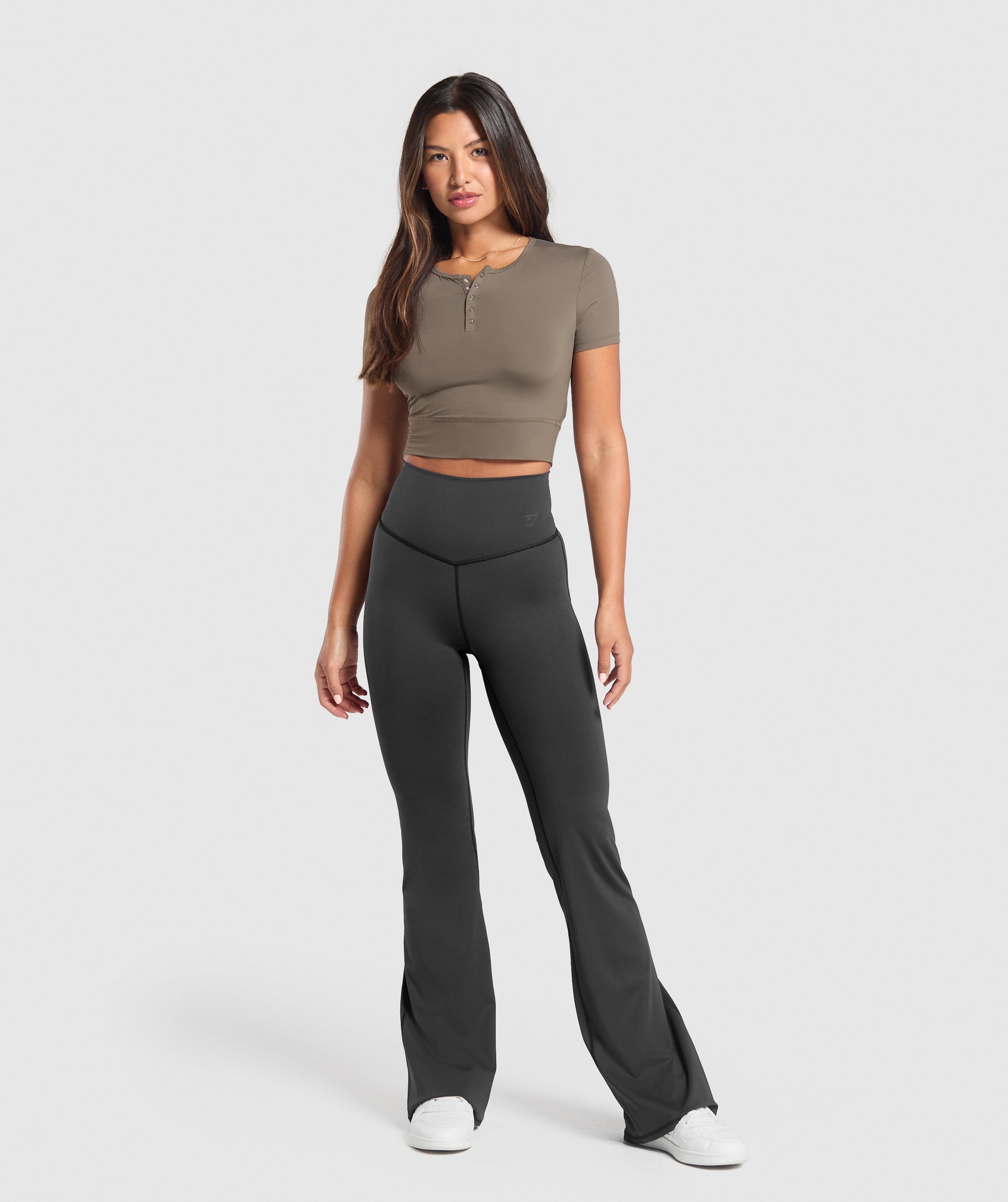 Rest Day Buttery Soft Midi Top - Camo Brown