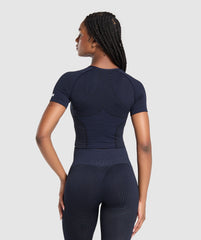 Sport Seamless Midi Top - Heavy Blue/Iron Blue