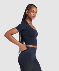 Sport Seamless Midi Top - Heavy Blue/Iron Blue