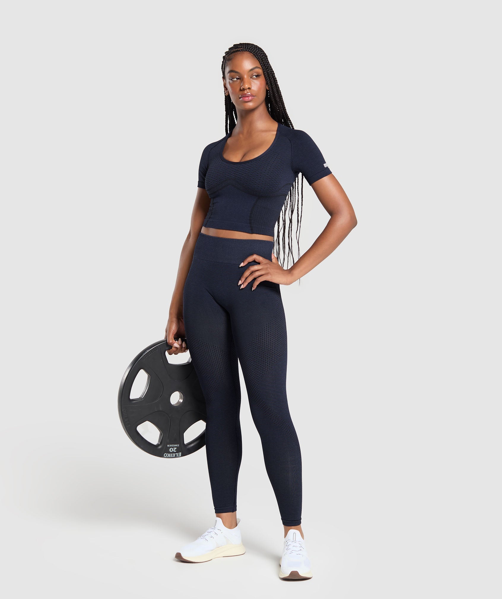 Sport Seamless Midi Top - Heavy Blue/Iron Blue