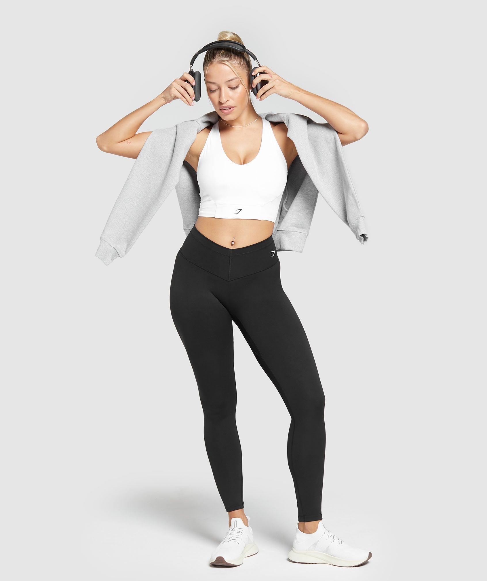 Crop Mesh Tank - White