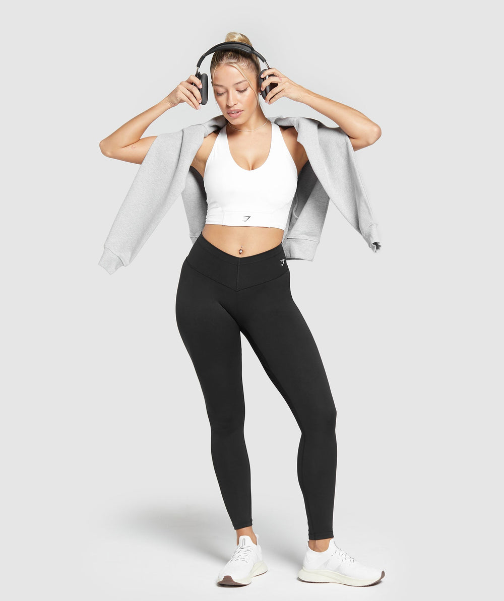 Crop Mesh Tank - White